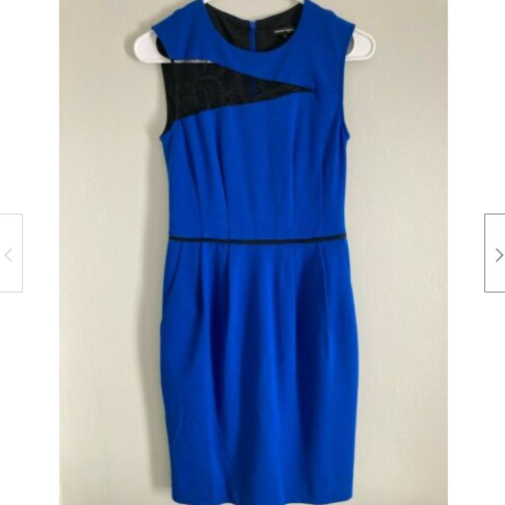 Women's Size 0 Cocktail Dress Nanette Lepore Royal Blue Sleeveless Pencil